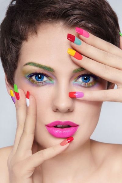 Colourful Acrylic Nails