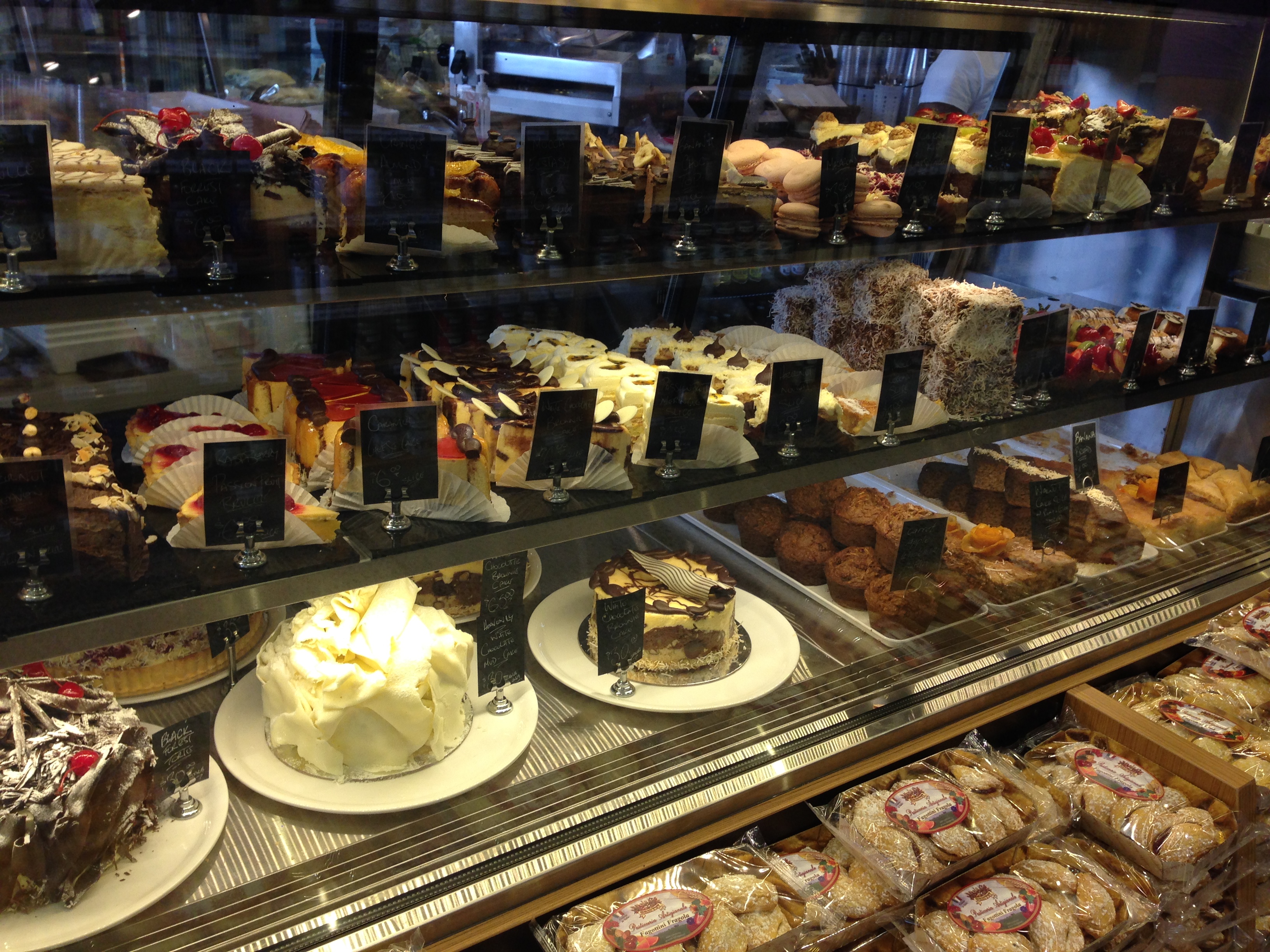 Cake Display @ Manolis Bros